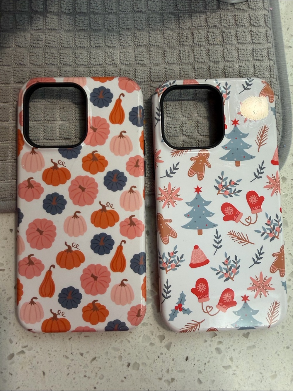 14 Pro Max Decorative Pumpkin & Holiday Pattern Phone Case